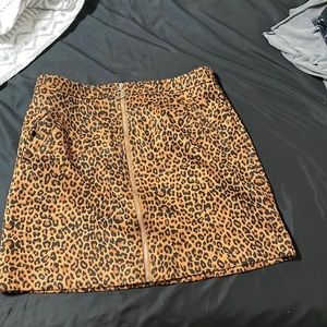 Glam, leopard print skirt